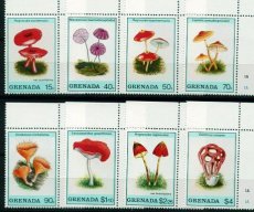 Mushroom set - GRENANA - Issue date 07-08-1989 - MINT **