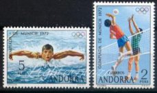 TP-ANDE1972JO 1972. Andorra Yvert 69-70 Munich Olympiad